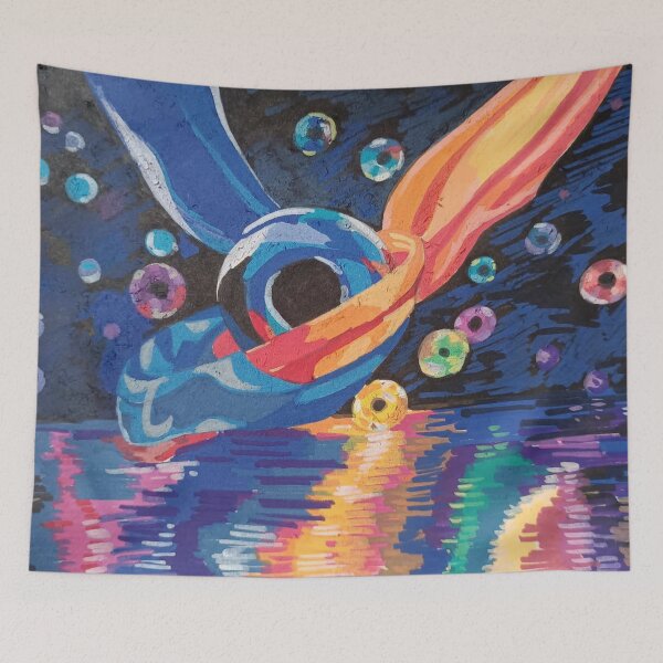Item preview, Colorful Abstract Watercolor Wings Over Reflective Water – Vibrant Fantasy Art. designed and sold by fbtrisha.