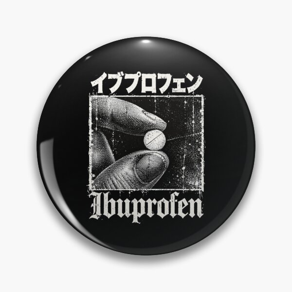 Item preview, ibuprofen retro distressed pill holder graphic designed and sold by ROUX-ART.