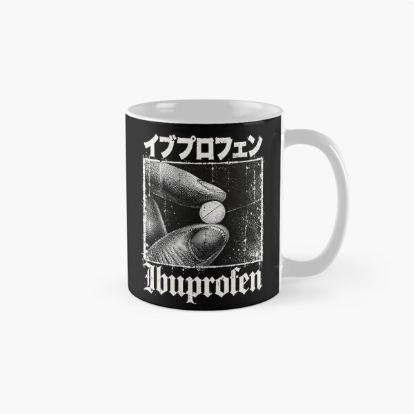 Item preview, ibuprofen retro distressed pill holder graphic designed and sold by ROUX-ART.