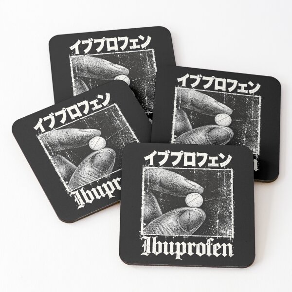 Item preview, ibuprofen retro distressed pill holder graphic designed and sold by ROUX-ART.