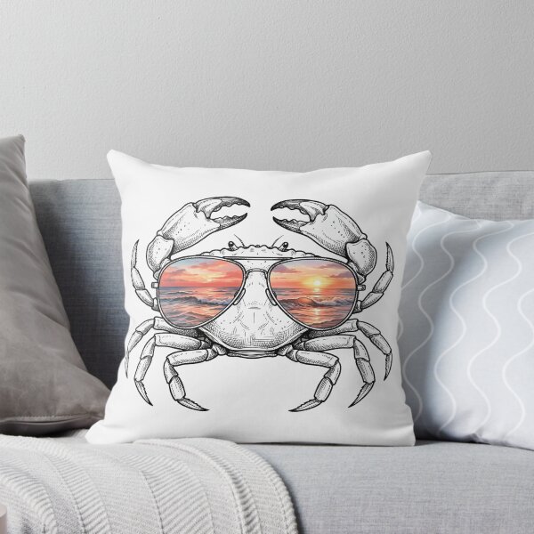 Item preview, Crab Ocean Sunset Sunglasses Reflection designed and sold by Bad-Decisions-Designs.