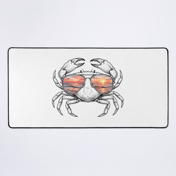 Item preview, Crab Ocean Sunset Sunglasses Reflection designed and sold by Bad-Decisions-Designs.