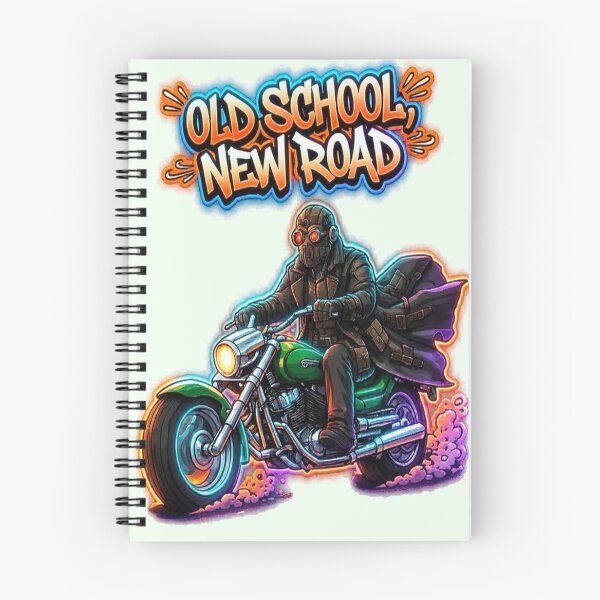 Item preview, Old School New Road Retro Biker Motorcycle Art designed and sold by FABIOLA1970.