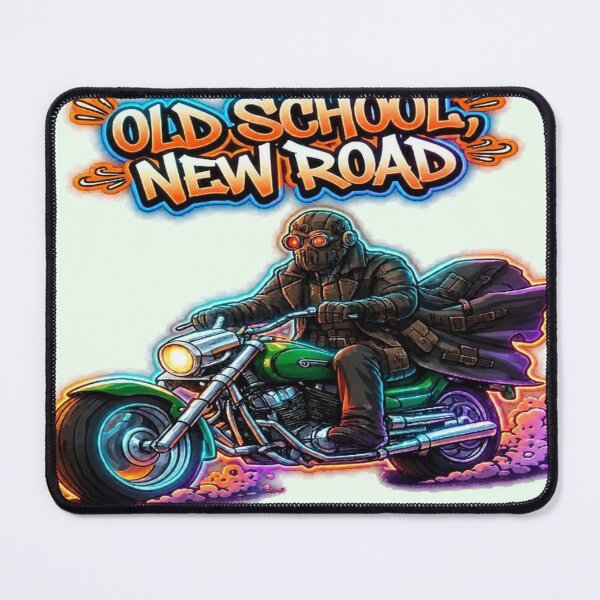 Item preview, Old School New Road Retro Biker Motorcycle Art designed and sold by FABIOLA1970.
