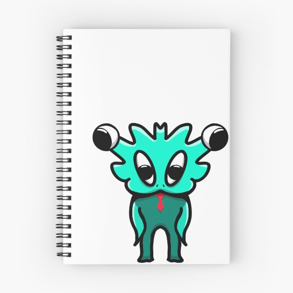Item preview, Cute Teal Alien Monster with Tie – Kawaii Sticker Art designed and sold by davidmalec.