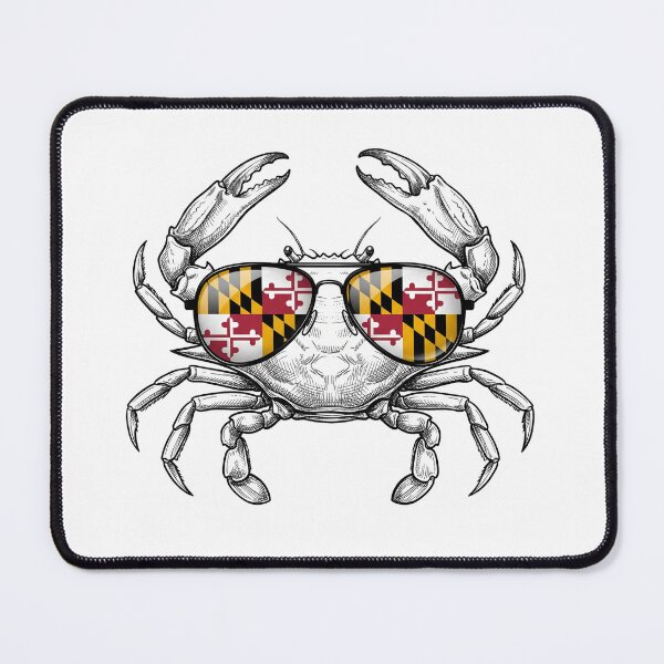 Item preview, Crab Maryland Flag Sunglasses Reflection designed and sold by Bad-Decisions-Designs.