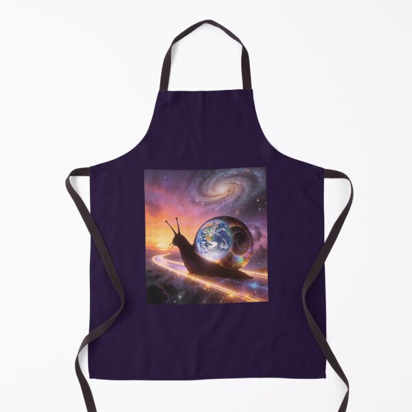 Item preview, Cosmic Snail Carrying Planet Earth Through Galaxy designed and sold by OksArtStudio.