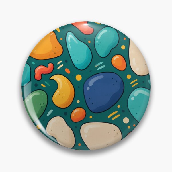 Item preview, Vibrant Organic Pebbles – Colorful Abstract Pattern designed and sold by P&B Digital Art.