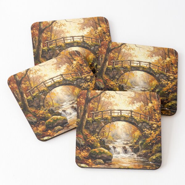 Item preview, Autumn Footbridge designed and sold by RedPeaStudio.