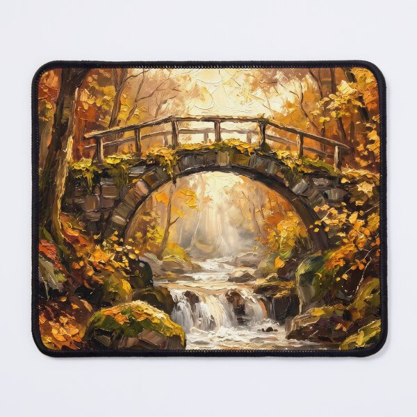 Item preview, Autumn Footbridge designed and sold by RedPeaStudio.