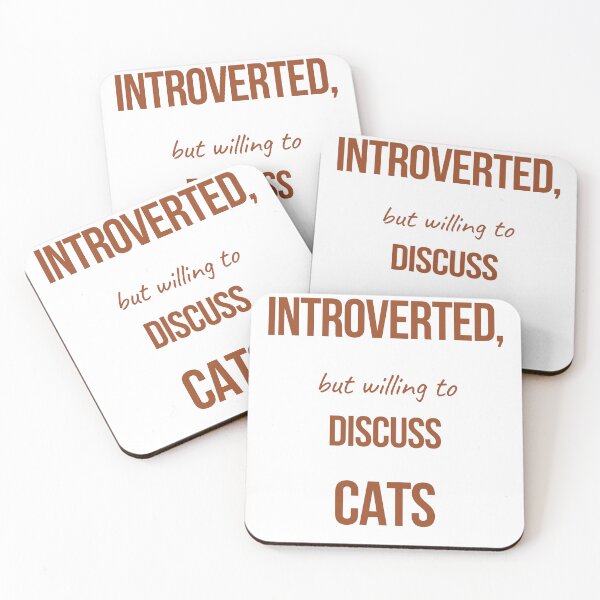 Artikelvorschau, Introvertiert, aber bereit, über Katzen zu sprechen entworfen und verkauft von itsnoviashop.