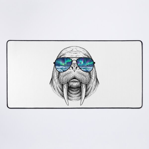 Item preview, Walrus Northern Lights Shades Reflection designed and sold by Bad-Decisions-Designs.