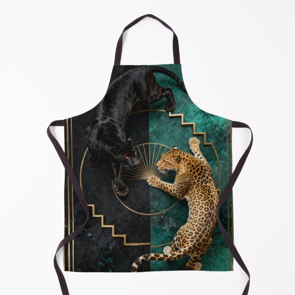 Item preview, Black Panther & Golden Leopard – Neo Deco Elegance designed and sold by Velvet & Wild.