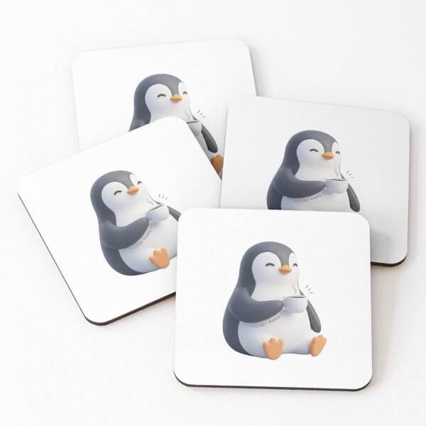 Item preview, Minimalist Chill Penguin with Coffee Weekend Design designed and sold by meghnad.