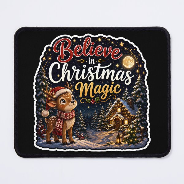 Item preview, Believe in Christmas Magic – Cute Reindeer Winter Christmas Design designed and sold by SVALANART.