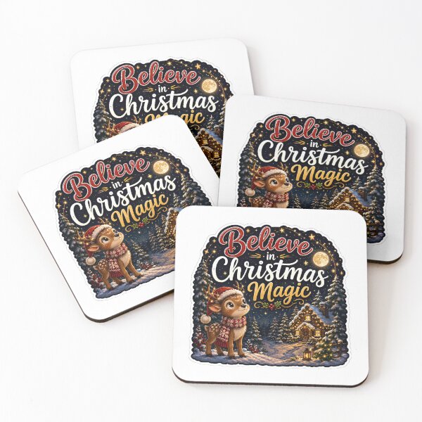 Item preview, Believe in Christmas Magic – Cute Reindeer Winter Christmas Design designed and sold by SVALANART.