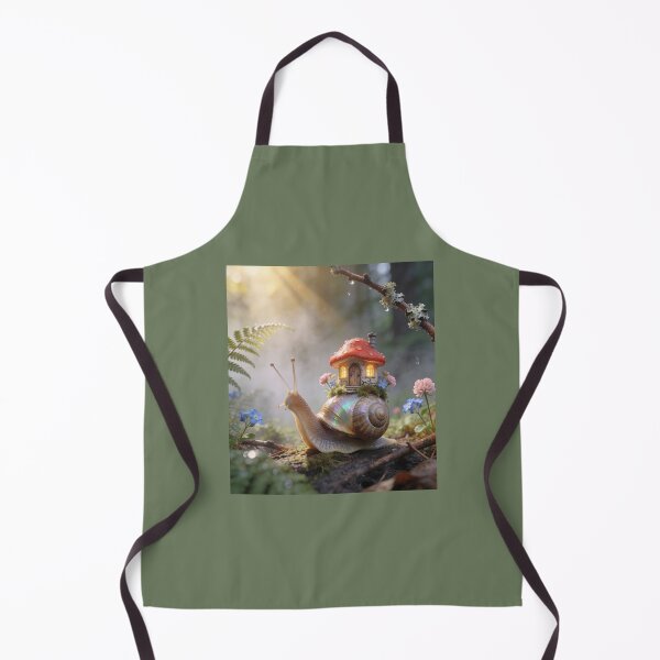 Item preview, Fantasy Snail with Cozy Mushroom Cottage on Shell designed and sold by OksArtStudio.