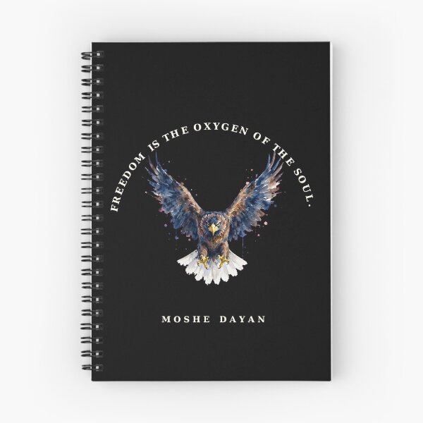Item preview, Freedom Is The Oxygen Of The Soul Eagle Quote Moshe Dayan Art designed and sold by Vibe-Vary.