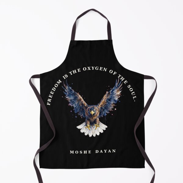 Item preview, Freedom Is The Oxygen Of The Soul Eagle Quote Moshe Dayan Art designed and sold by Vibe-Vary.