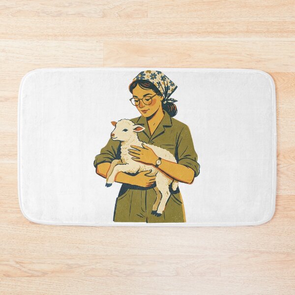 Item preview, Veterinarian Holding A Lamb designed and sold by eduardoroa22.