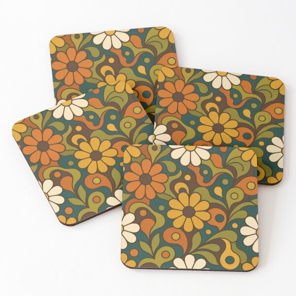 Item preview, Retro 70s Groovy Floral Daisy Seamless Pattern designed and sold by VELORIA706.