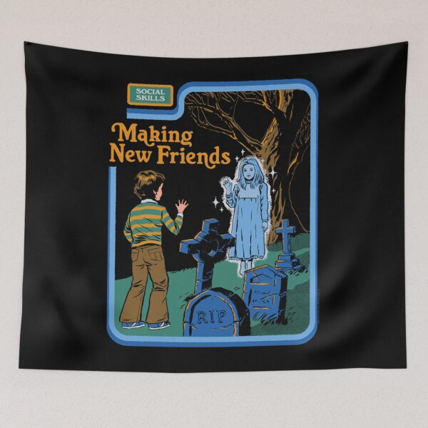 Item preview, Making New Friends Ghost Cemetery Vintage Retro designed and sold by AmazingPics001.