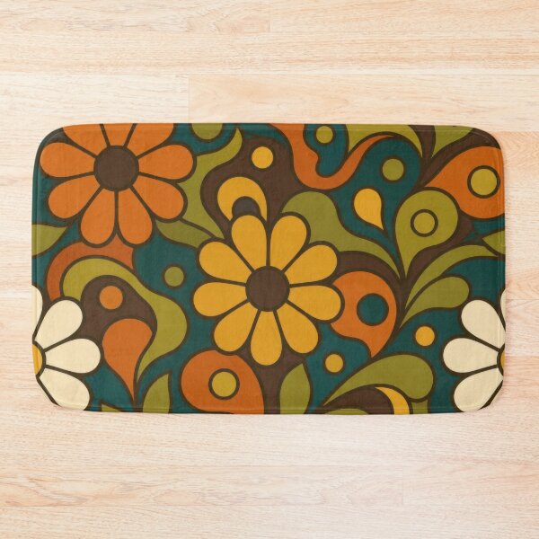 Item preview, Retro 70s Groovy Floral Daisy Seamless Pattern designed and sold by VELORIA706.