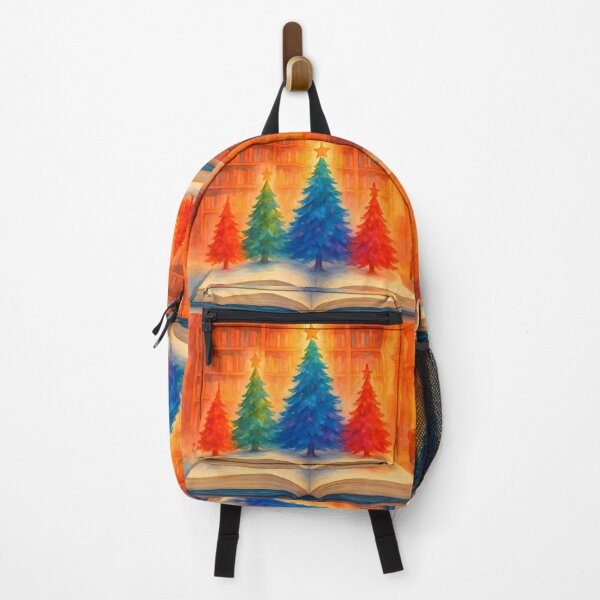 Item preview, Cozy Christmas Book Nook: Watercolor Holiday Trees Pop-Up from an Open Novel designed and sold by VibranPalette.