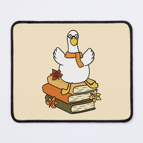 Item preview, Cute Autumn Silly Goose with books snd fall leaves designed and sold by 11pakka.