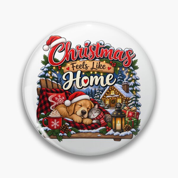 Item preview, Christmas Feels Like Home – Cozy Dog and Cat Christmas designed and sold by SVALANART.