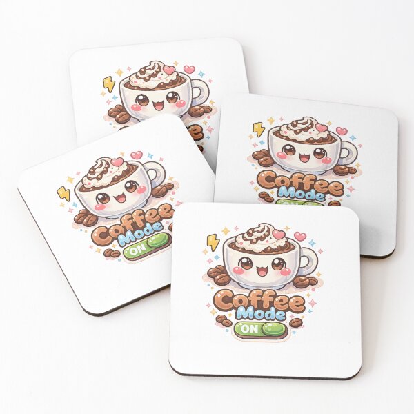 Item preview, Coffee Mode ON – Cute Kawaii Coffee Cup & Cozy Energy Design designed and sold by Sommium .