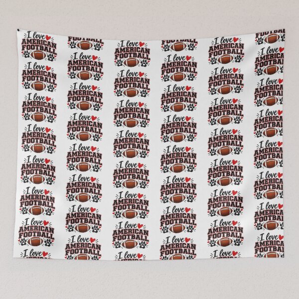 Item preview, I love American football – American football footprints designed and sold by FootprintofLove.