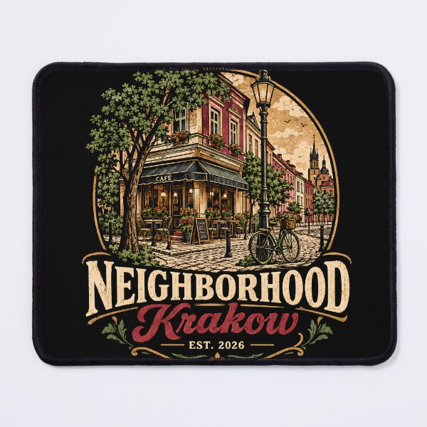 Item preview, Neighborhood Krakow Vintage European Café designed and sold by ViviArtix.