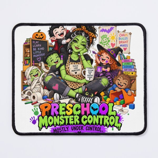 Item preview, Funny Frankenstein Preschool Teacher – Monster Control designed and sold by EwelinaBa.
