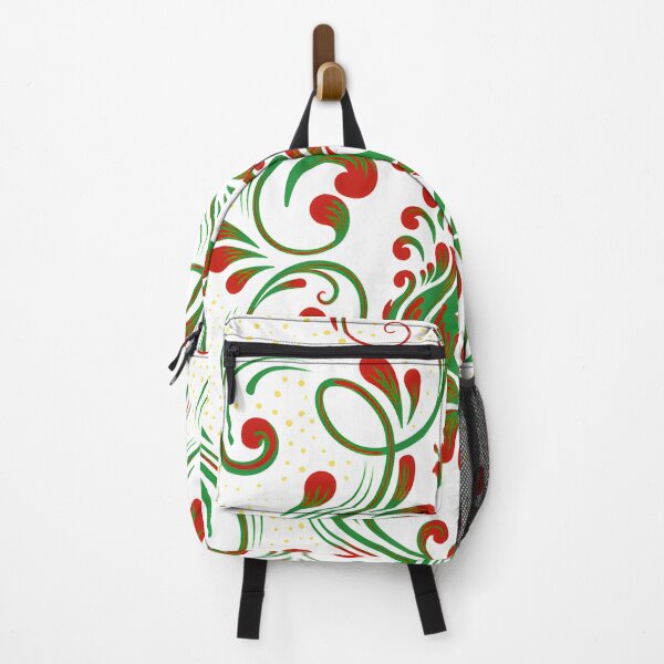 Item preview, Classic Christmas Damask Pattern: Traditional Red & Green Holiday Floral Repeat designed and sold by VibranPalette.
