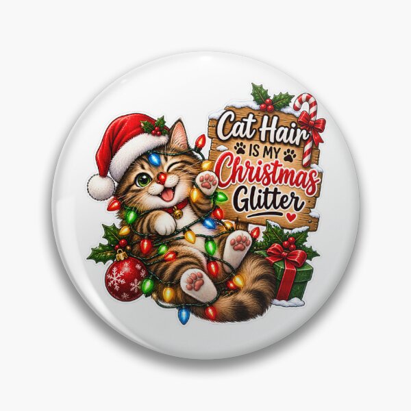 Item preview, Cat Hair Is My Christmas Glitter – Funny Christmas Cat designed and sold by SVALANART.