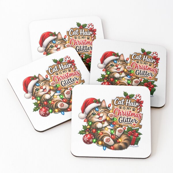 Item preview, Cat Hair Is My Christmas Glitter – Funny Christmas Cat designed and sold by SVALANART.