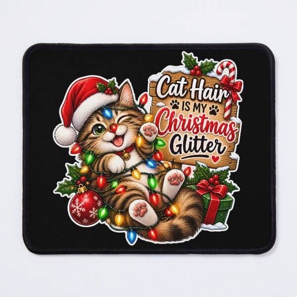 Item preview, Cat Hair Is My Christmas Glitter – Funny Christmas Cat designed and sold by SVALANART.