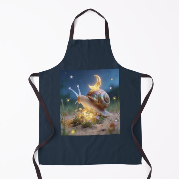Item preview, Fantasy Snail Carrying Glowing Crescent Moon designed and sold by OksArtStudio.