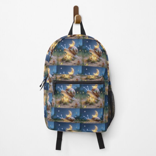 Item preview, Fantasy Snail Carrying Glowing Crescent Moon designed and sold by OksArtStudio.