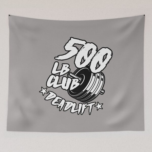 Item preview, 500 LB Club Deadlift Barbell Weightlifting T-Shirt-63 designed and sold by MarcuBing.