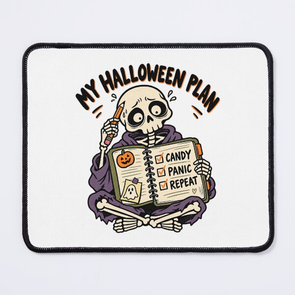 Item preview, My Halloween Plan Funny Skeleton Candy Panic Repeat Pun designed and sold by NatureStyle555.