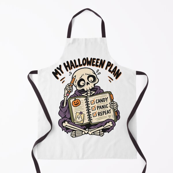 Item preview, My Halloween Plan Funny Skeleton Candy Panic Repeat Pun designed and sold by NatureStyle555.