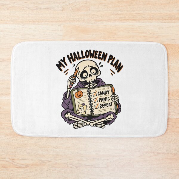 Item preview, My Halloween Plan Funny Skeleton Candy Panic Repeat Pun designed and sold by NatureStyle555.