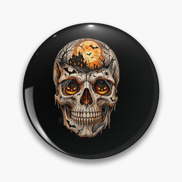 Item preview, Spooky Skull Pumpkin Halloween Night  designed and sold by PladypooZztrt.