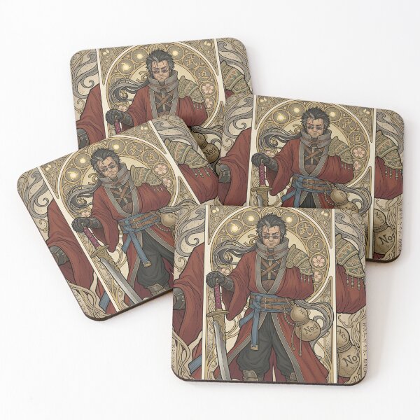 Item preview, Auron in the style of Alphonse Mucha designed and sold by Solace Sparkles.