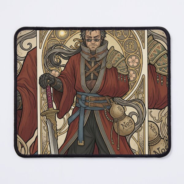 Item preview, Auron in the style of Alphonse Mucha designed and sold by Solace Sparkles.