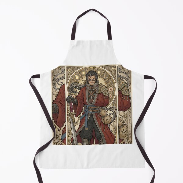 Item preview, Auron in the style of Alphonse Mucha designed and sold by Solace Sparkles.
