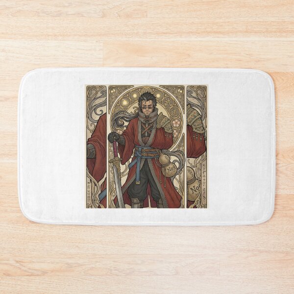 Item preview, Auron in the style of Alphonse Mucha designed and sold by Solace Sparkles.