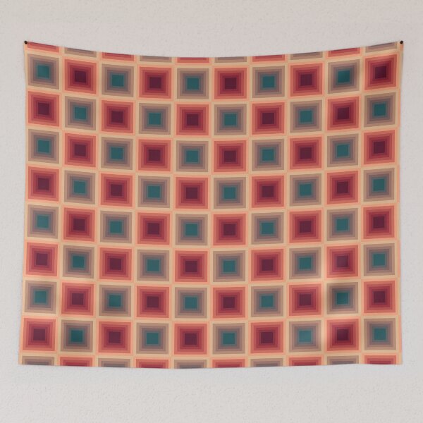Item preview, Retro Nested Squares — Geometric Seamless Pattern designed and sold by LaPolilladPapel.